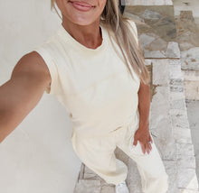 Load image into Gallery viewer, Just The Start Terry Cross Over Top &amp; Sweatpants Set