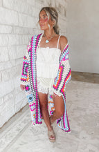 Load image into Gallery viewer, Sunset Sketches Long Sleeve Crochet Various Colors Cardigan