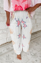 Load image into Gallery viewer, All The Stars Embroidery Tassel Pocket Wide Leg Flowy Pants