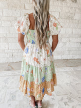 Load image into Gallery viewer, Naturally Charming Floral Multicolor Tiered Dress