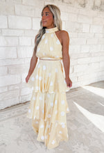 Load image into Gallery viewer, She’s Electric Big Polka Dot Halter Neck Top &amp; Layered Maxi Skirt Set