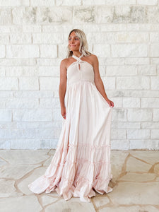 Promise Me Beige Tiered Maxi (FINAL SALE)