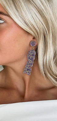 geaux beaded earrings