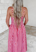 Load image into Gallery viewer, Sweet Country Gingham Spaghetti Midi