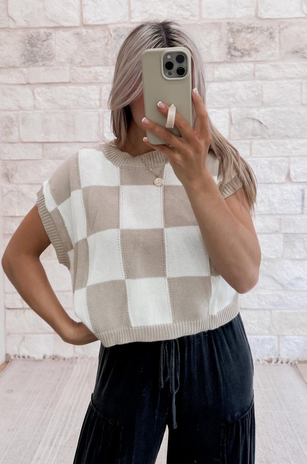 Raya Checkered Top