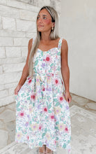 Load image into Gallery viewer, Morning Breeze Floral Button Tie Wait Maxi