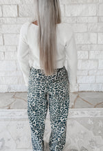 Load image into Gallery viewer, Only The Beginning Braided Waist Belt Leopard Pants - Red