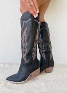 Ainsley Black Cowgirl Boots