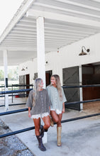 Load image into Gallery viewer, The Bookshop Washed Ribbed Short Sleeve Rolled Edge Cardigan - Dk Brown