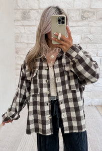 Tennessee Town Plaid Jacket - Brown