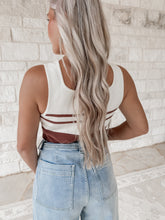 Load image into Gallery viewer, The Better Way Colorblock Stripe Tank Top - Cream/Brown