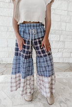 Load image into Gallery viewer, Farmers Market Date Plaid Relaxed Patchwork Pants