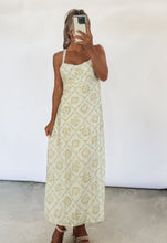 Load image into Gallery viewer, Ease Your Mind Lace Trim Midi Dress - Cream/Yellow
