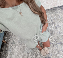 Load image into Gallery viewer, On The Town Drawstring Casual Romper - Sage