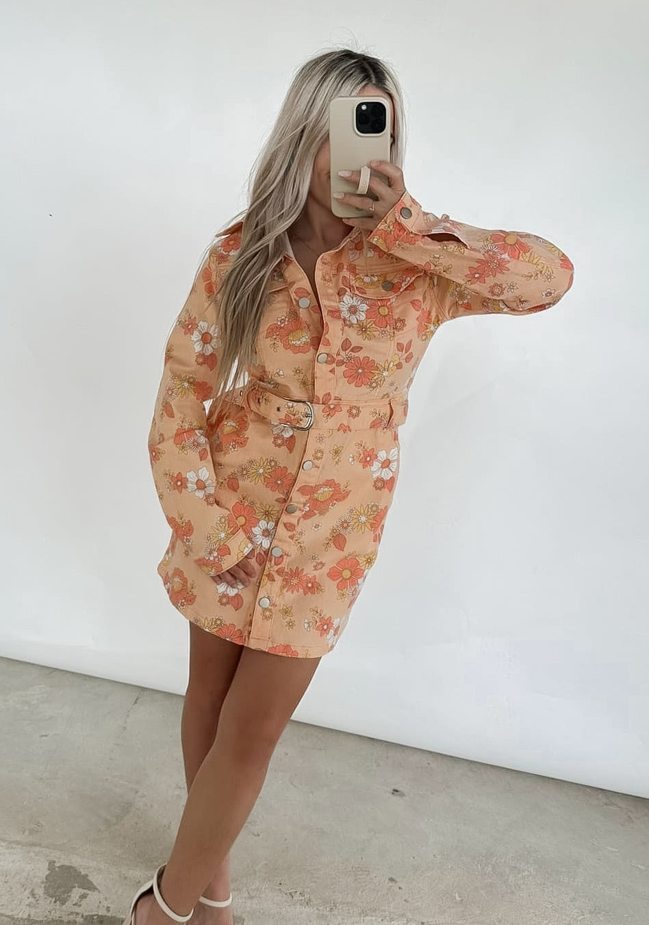 New Girl Floral Belted Dress (FINAL SALE)