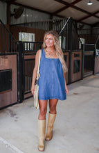 Load image into Gallery viewer, Time After Time Square Neck Denim Dress