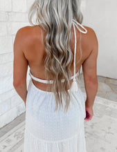 Load image into Gallery viewer, Endless Summer Halter Deep V Neck Maxi - Ivory