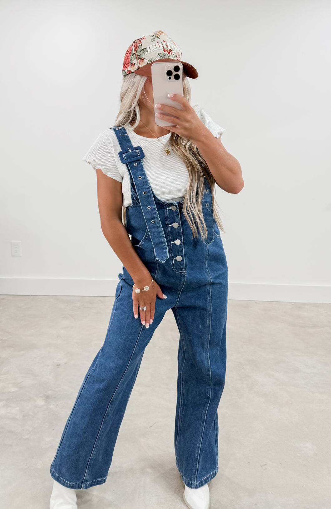 Wide Open Spaces Straight Leg Denim Overalls