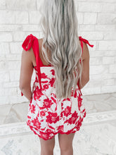 Load image into Gallery viewer, Where The Sun Finds Me Floral Romper - Red