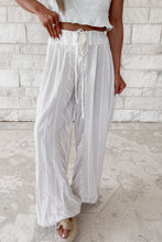 Load image into Gallery viewer, Caught In The Breeze Linen Striped Wide Leg Pants - Taupe