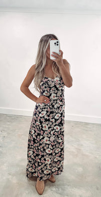 Perfect Plan Black Floral Maxi