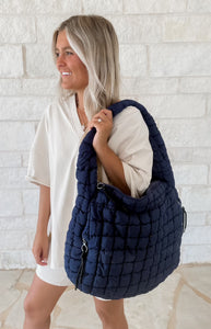 Go To Navy Quilted Bag