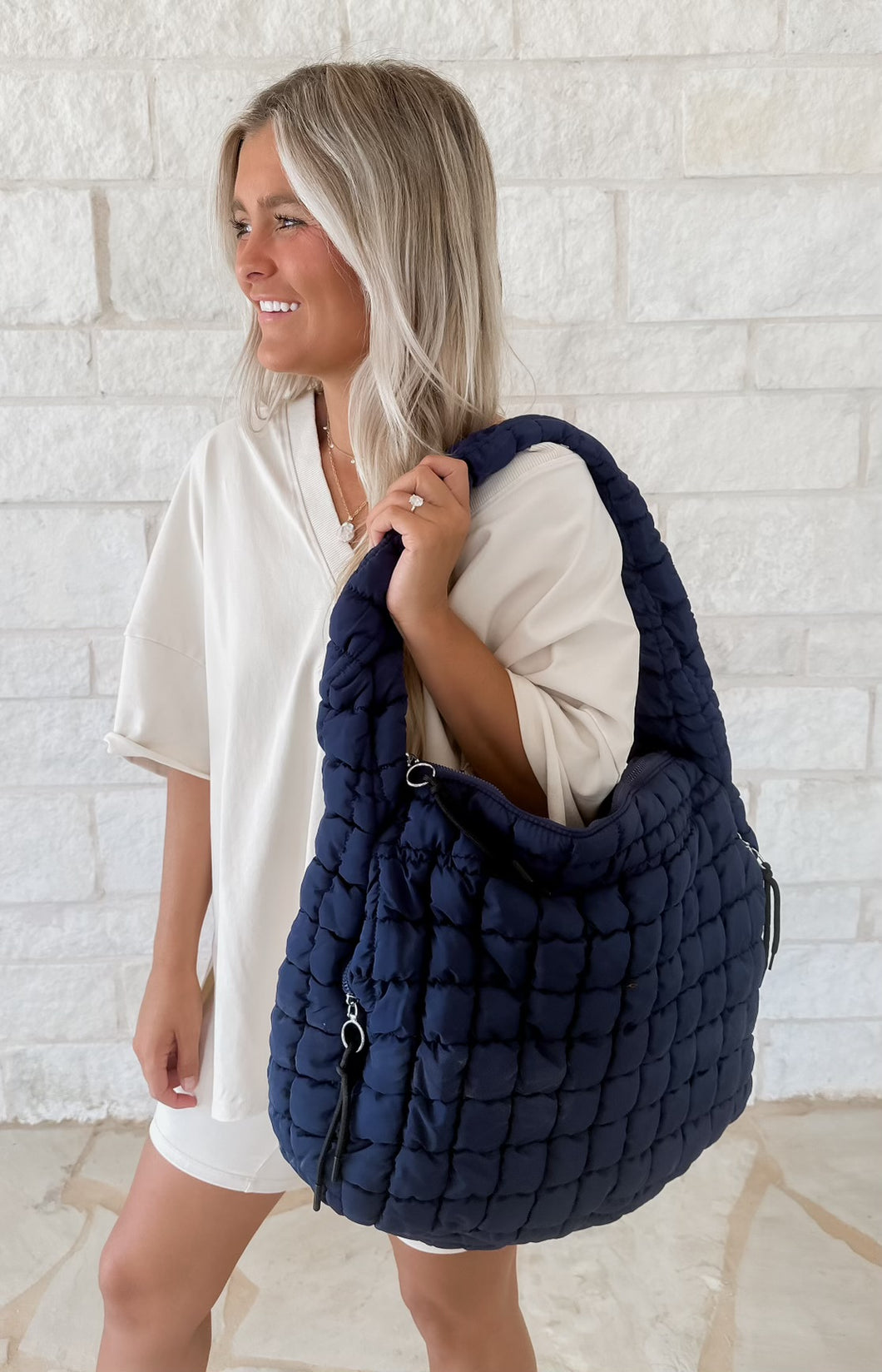 Go To Navy Quilted Bag