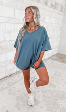 Load image into Gallery viewer, Homebody Era Round Neck Hi-Low Top &amp; Biker Short Set - ash Jade