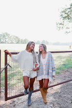 Load image into Gallery viewer, Hadley Multi-Stripe Oversized Sweater Cardigan