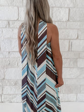 Load image into Gallery viewer, Fall Into Place Striped Strapless Maxi w/ Scarf