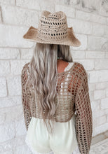 Load image into Gallery viewer, Boat Days Crochet Top - Taupe