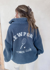 New Port Tennis Club Teddy Half Zip