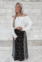 Load image into Gallery viewer, Melanie Black Floral Maxi Skirt