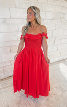Load image into Gallery viewer, Paradise Party Smocked Maxi - Chili