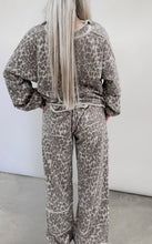 Load image into Gallery viewer, The Main Character Mineral Wash Leopard Wide Leg Pants - Mocha