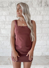 Load image into Gallery viewer, Don’t Hold Back Tailored Square Neck Top + Skirt Set - Wine