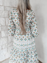 Load image into Gallery viewer, Along The Lines Floral Puff Sleeve Crop Top &amp; Maxi Skirt Set