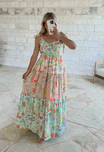 Garden Girl Smocked Maxi