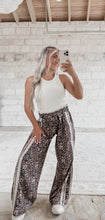 Load image into Gallery viewer, Stylish Comfort Leopard Lace Trim Track Pants