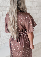 Load image into Gallery viewer, September Air Boat Neck Polka Dot Midi Dress