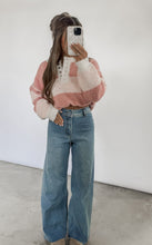 Load image into Gallery viewer, In My Heart Pink Multi Long Sleeve Stripe Henley Sweater