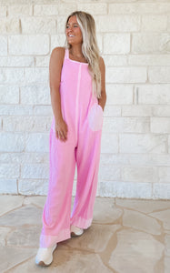 Jordan Thermal Waffle Jumpsuit - pink