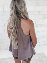 Load image into Gallery viewer, Wild West Sueded Halter Cowl Neck Top