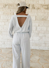 Load image into Gallery viewer, Niki Heather Grey Knit Jumpsuit