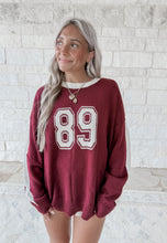 Load image into Gallery viewer, 89 Round Neck Sweater Top - Burgundy