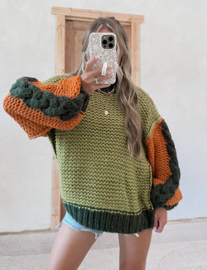 Pumpkin Patch Date Chunky Sweater