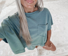 Load image into Gallery viewer, Butter Bliss Exposed Seam Boxy Top &amp; Shorts Set - H Ash Jade