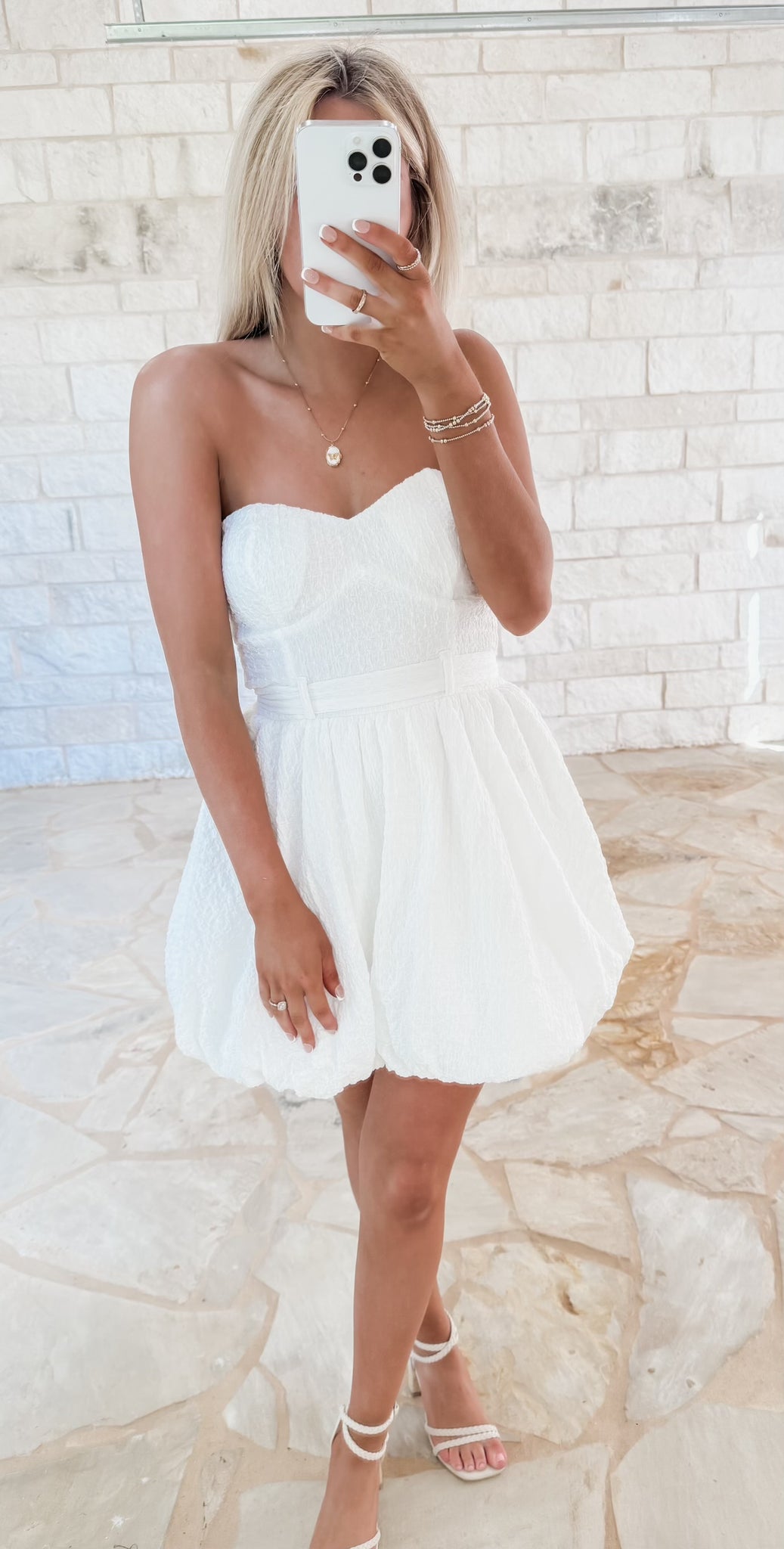 Dance With Me Tube Mini Dress - White (FINAL SALE) Dance With Me Tube Mini Dress - White (FINAL SALE)