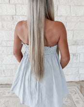 Load image into Gallery viewer, Fine With Me Linen Blend Tube Top - Pastel Blue