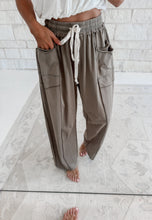 Load image into Gallery viewer, Here We Go Balloon Shaped Washed Terry Pants - Olive